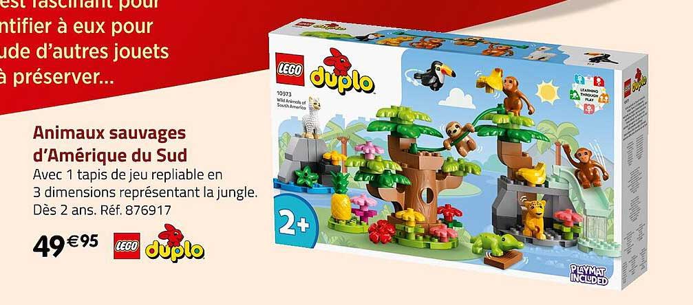 animaux sauvages d'amérique du sud lego duplo