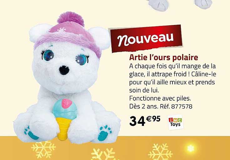 artie l'ours polaire imc toys