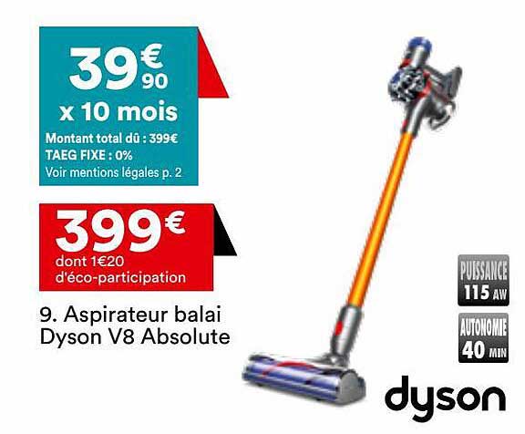 aspirateur balai dyson v8 absolute dyson
