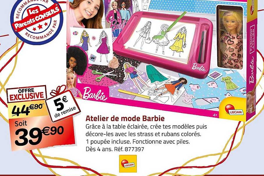 atelier de mode barbie lisciani