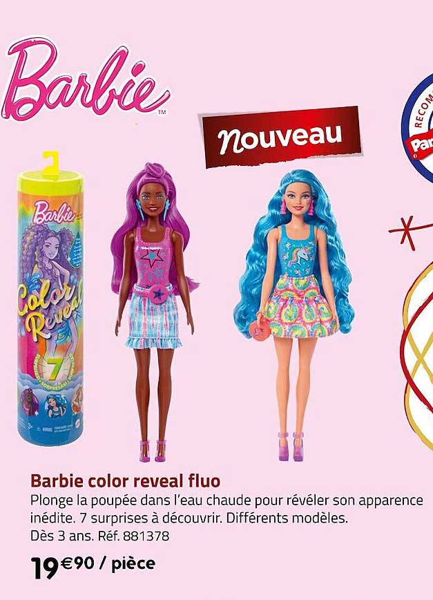 Barbie Color Reveal Fluo