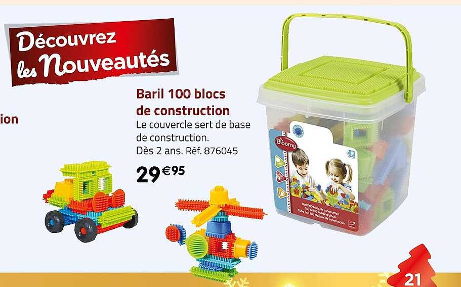 baril 100 blocs de construction bloomy
