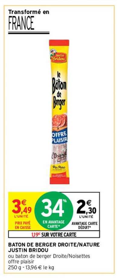 bâton de berger droite-nature justin bridou