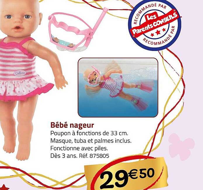 bébé nageur calinou
