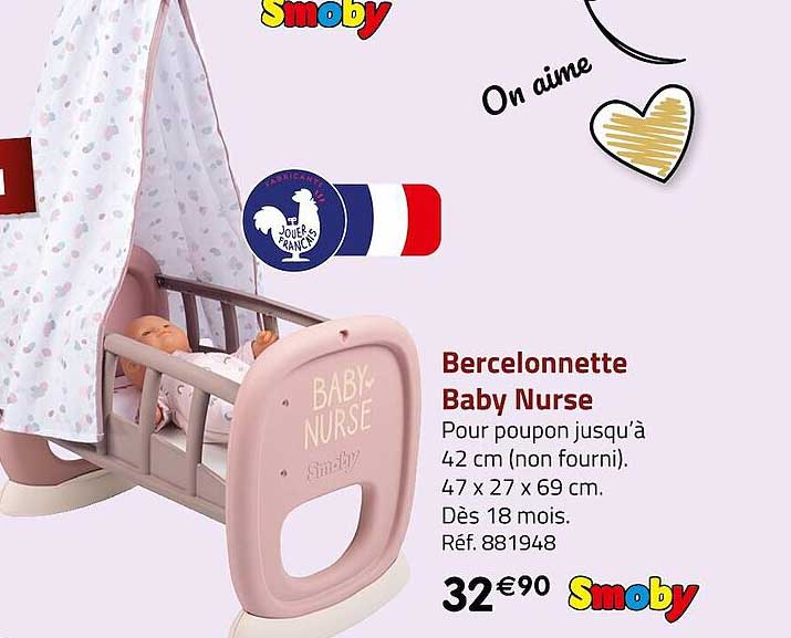 bercelonnette baby nurse smoby
