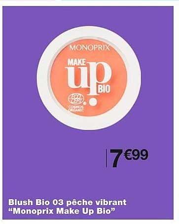 Blush Bio 03 Pêche Vibrant "monoprix Make Up Bio"