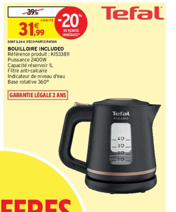 Bouilloire Includeo Tefal