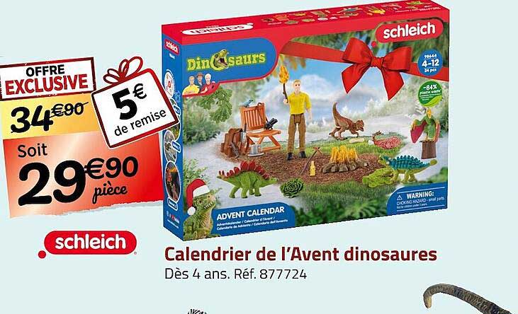 calendrier de l'avent dinosaures schleich