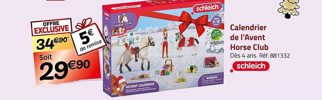 calendrier de l'avent horse club schleich