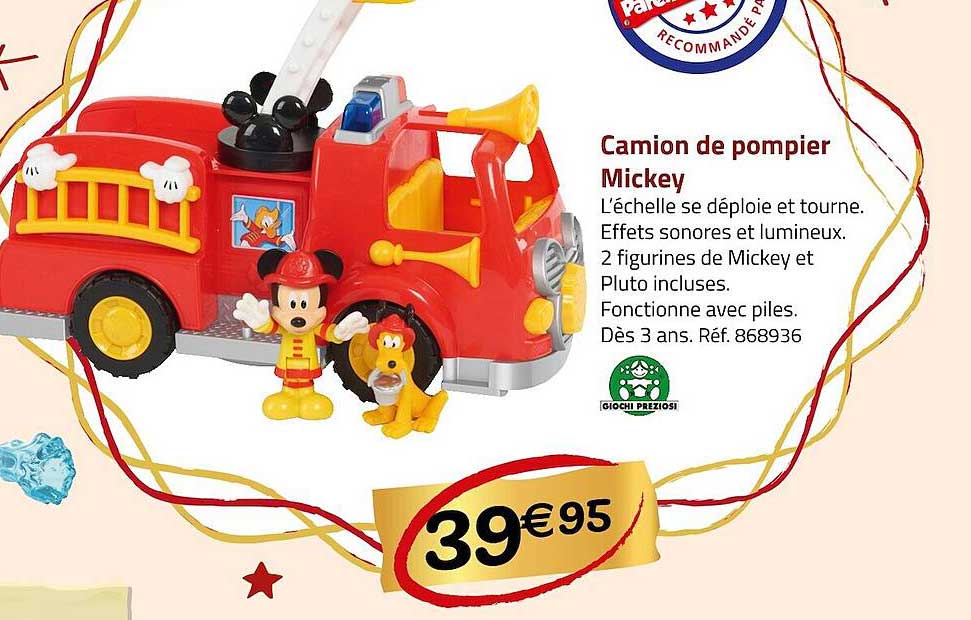 camion de pompier mickey giochi preziosi