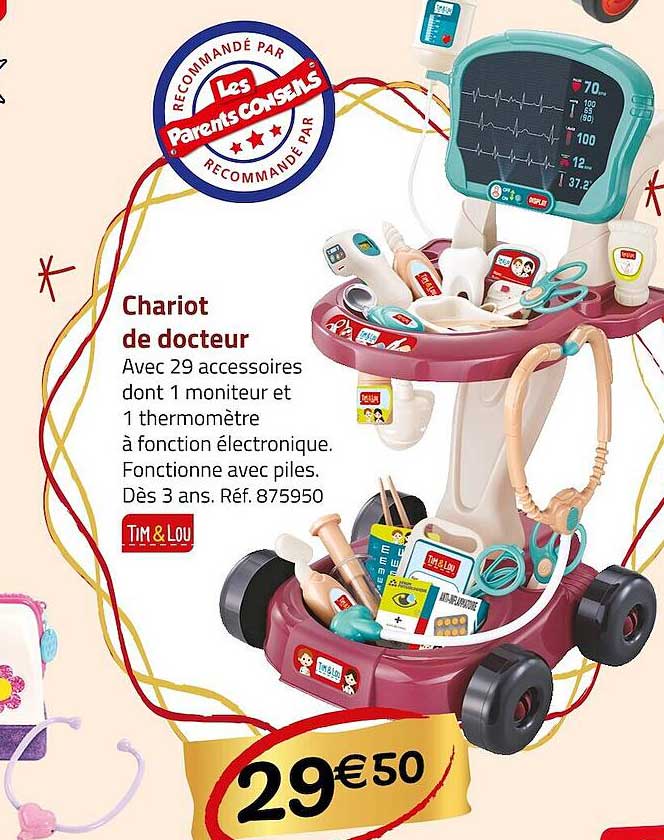chariot de docteur tim & lou