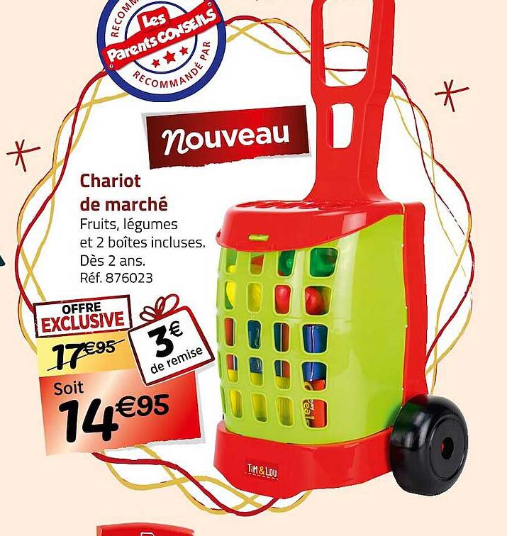 chariot de marché tim & lou