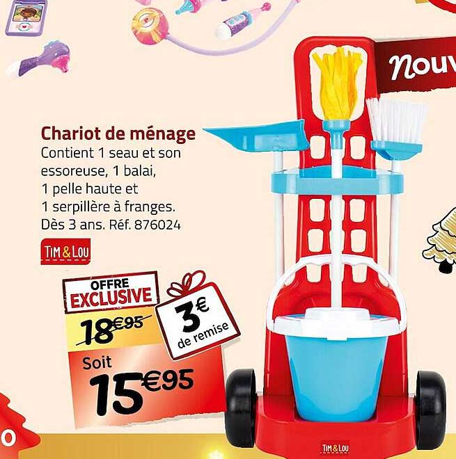 chariot de ménage tim & lou