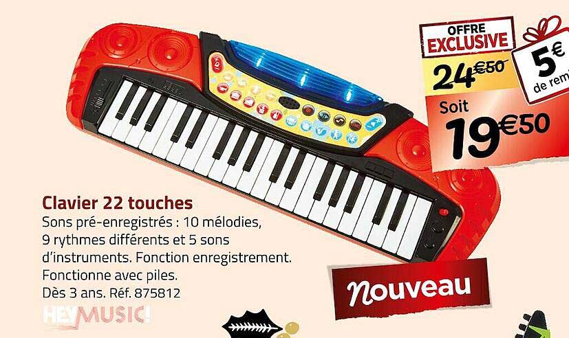 clavier 22 touches heymusic!