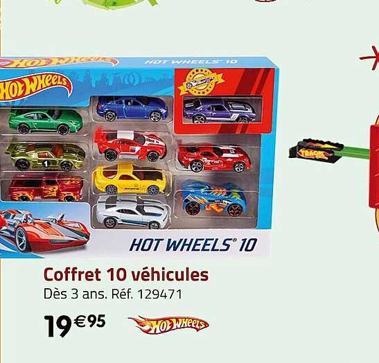 coffret 10 véhicules hot wheels