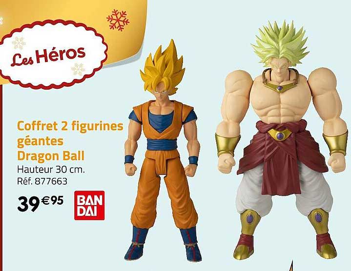 coffret 2 figurines géantes dragon ball bandai