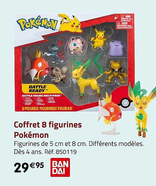 coffret 8 figurines pokémon bandai