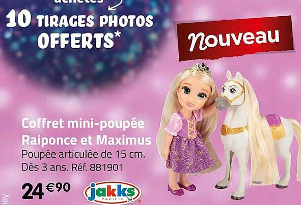 coffret mini-poupée raiponce et maximus jakks pacific