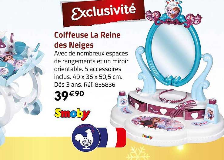 coiffeuse la reine des neiges smoby
