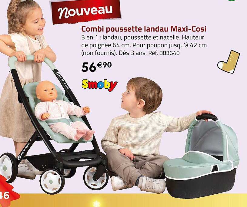combi poussette landau maxi-cosi smoby