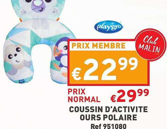 coussin d'activité ours polaire