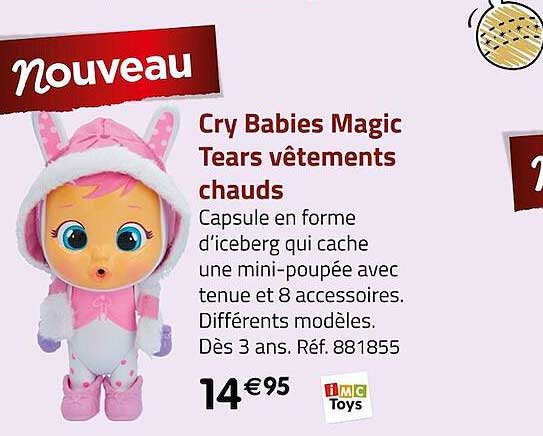 cry babies magic tears vêtements chauds imc toys