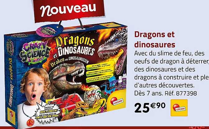 dragons et dinosaures lisciani