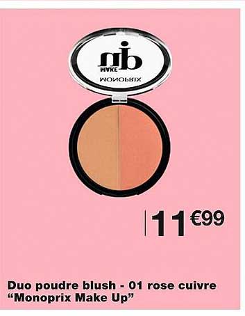 duo poudre blush - 01 rose cuivre "monoprix make up"