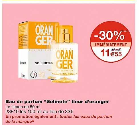 Eau De Parfum "solinote" Fleur D'oranger