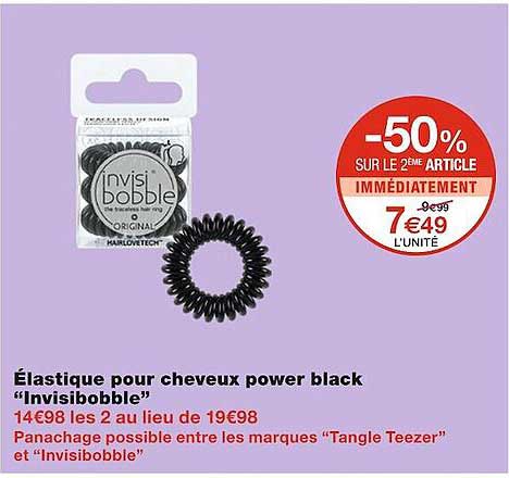 élastique Pour Chevux Power Black "invisibobble"