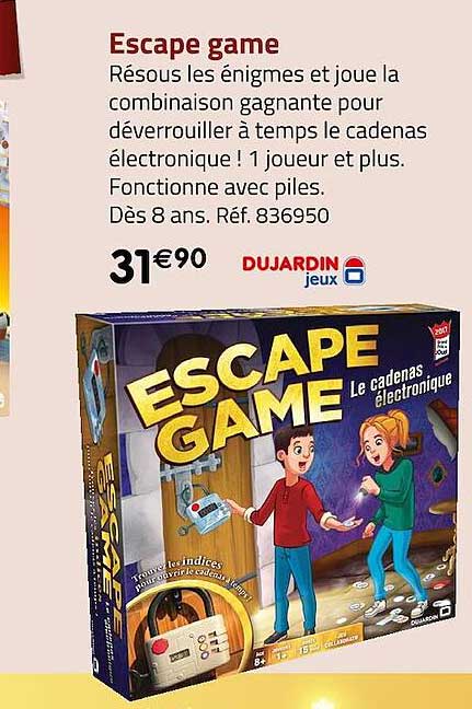escape game dujardin jeux