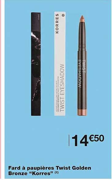 fard à paupières twist golden bronze "korres"