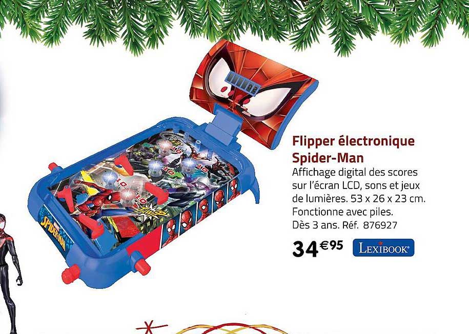 flipper électronique spider-man lexibook
