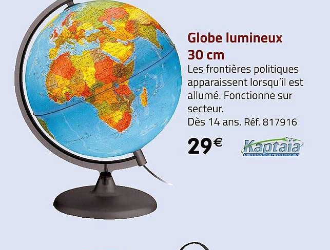 Globe Lumineux 30 Cm Kaptaia