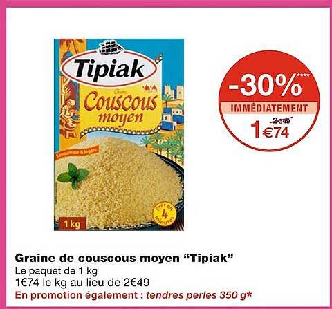 graine de couscous moyen "tipiak"
