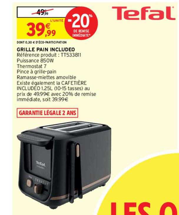 Grille Pain Includeo Tefal