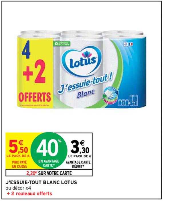 J'essuie-tout Blanc Lotus