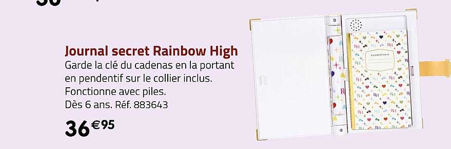 journal secret rainbow high
