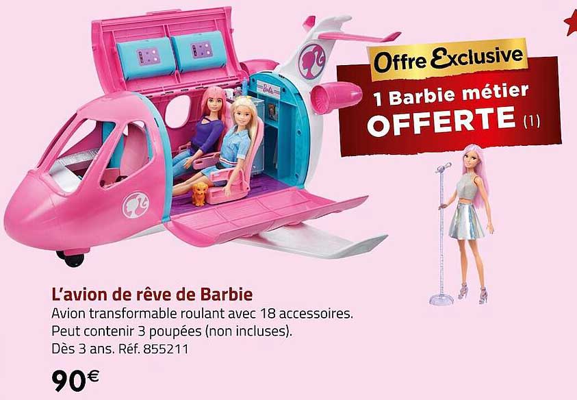 l'avion de rêve de barbie