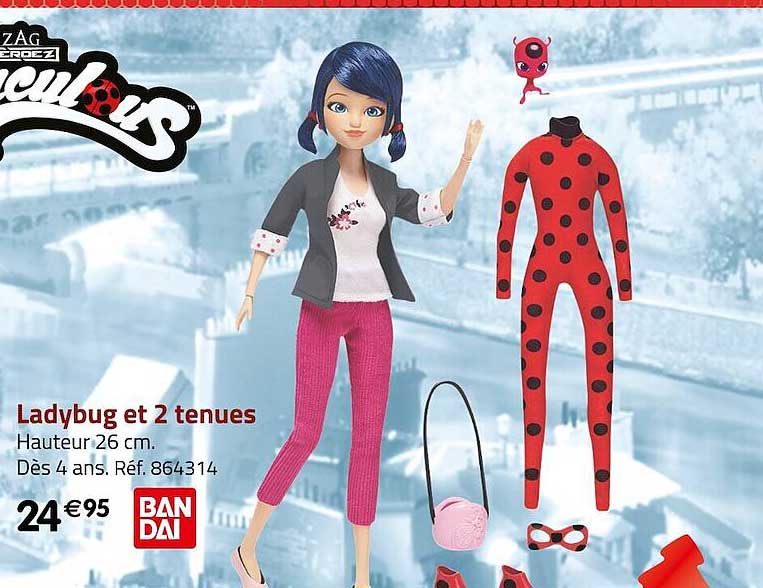 ladybug et 2 tenues