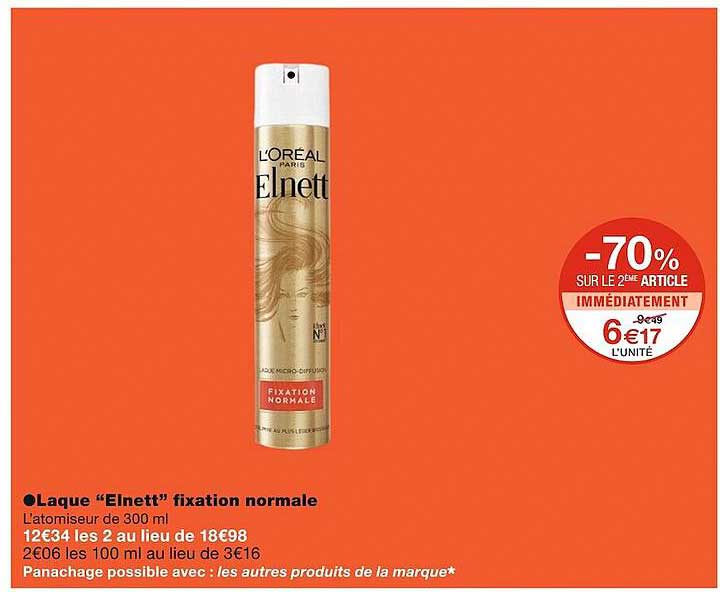 laque "elnett" fixation normale