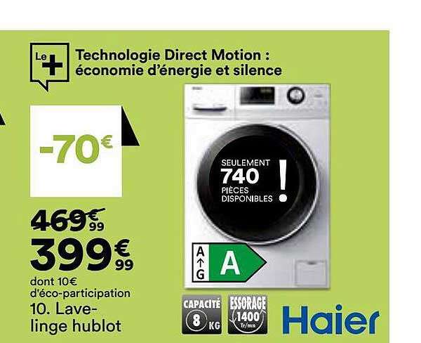 lave-linge hublot haier