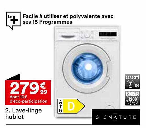 lave-linge hublot signature