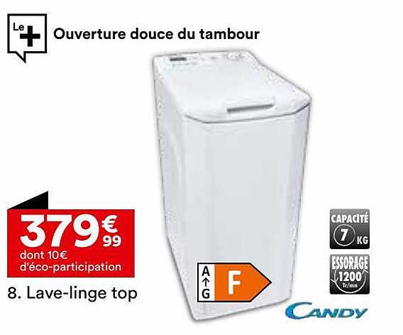 lave-linge top candy