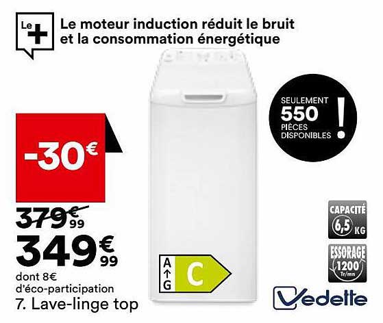 lave-linge top vedette