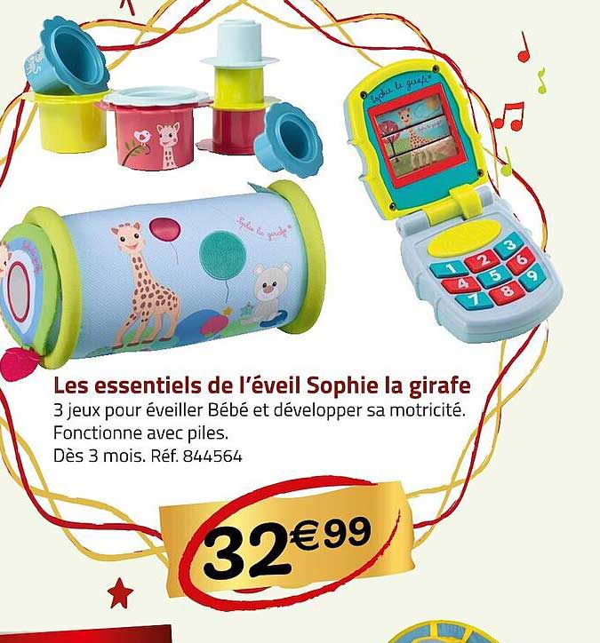 les essentiels de l'éveil sophie la girafe