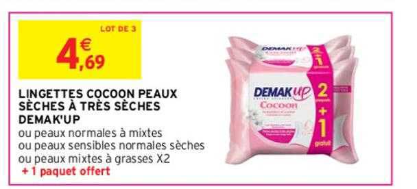 lingettes cocoon peau sèches à très sèches demak'up