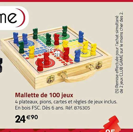 mallette de 100 jeux club game