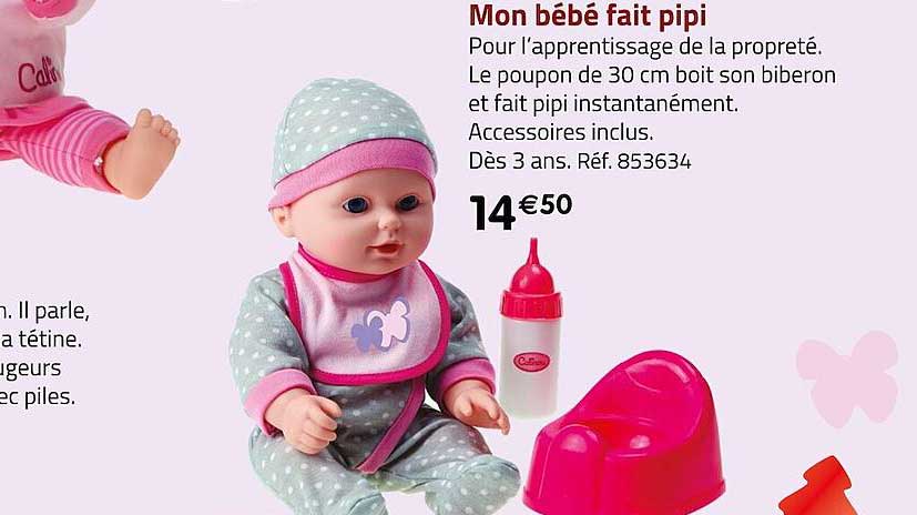 mon bébé fait pipi calinou