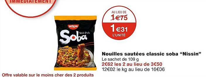 nouilles sautées classic soba "nissin"
